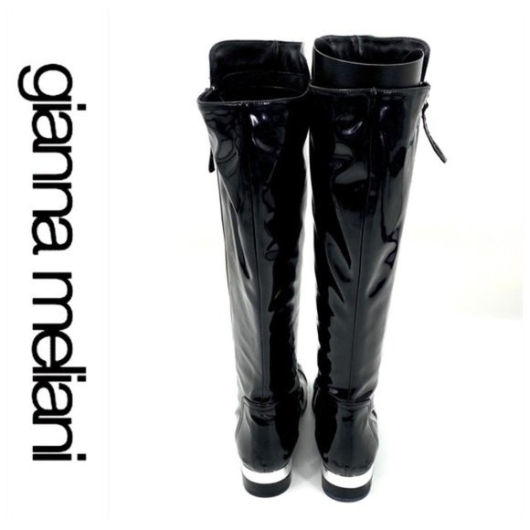 💕SALE💕 Gianna Meliani Black Patent Boots - Picture 3 of 8